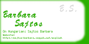 barbara sajtos business card